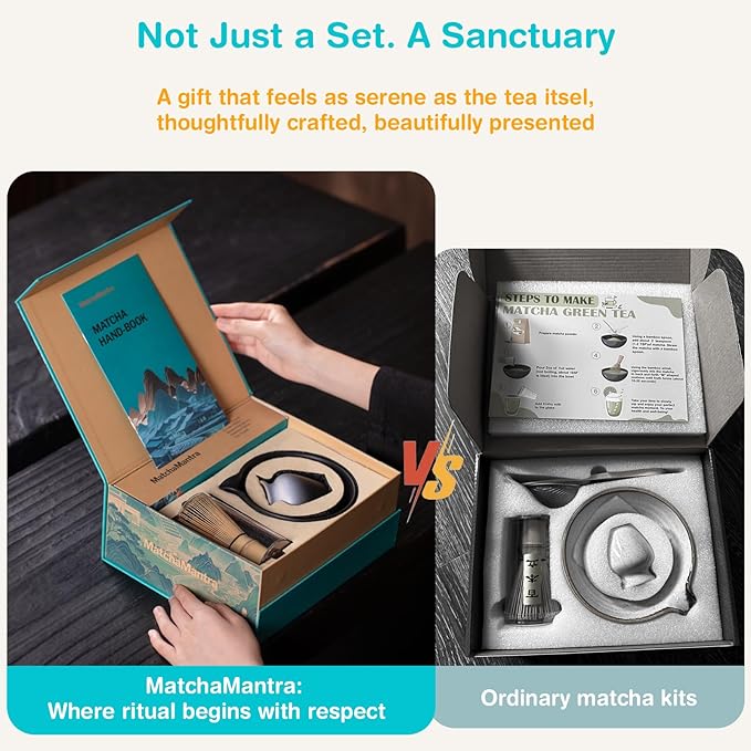 Premium Matcha Ceremony Set – Complete 9-Pcs Ritual Kit – Presented in Luxury Magnetic Gift Box, Perfect for Gifting or Self-Care (Black)