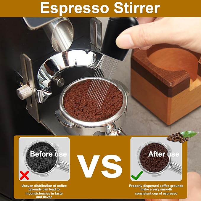 51mm Espresso Accessories Kit, Spring Loaded Calibrated Tamper, WDT Tool, Puck Screen and Dosing Funnel Set Fits Delonghi 51 mm Espresso Coffee Machines and Portafilter, Professional Barista Tools