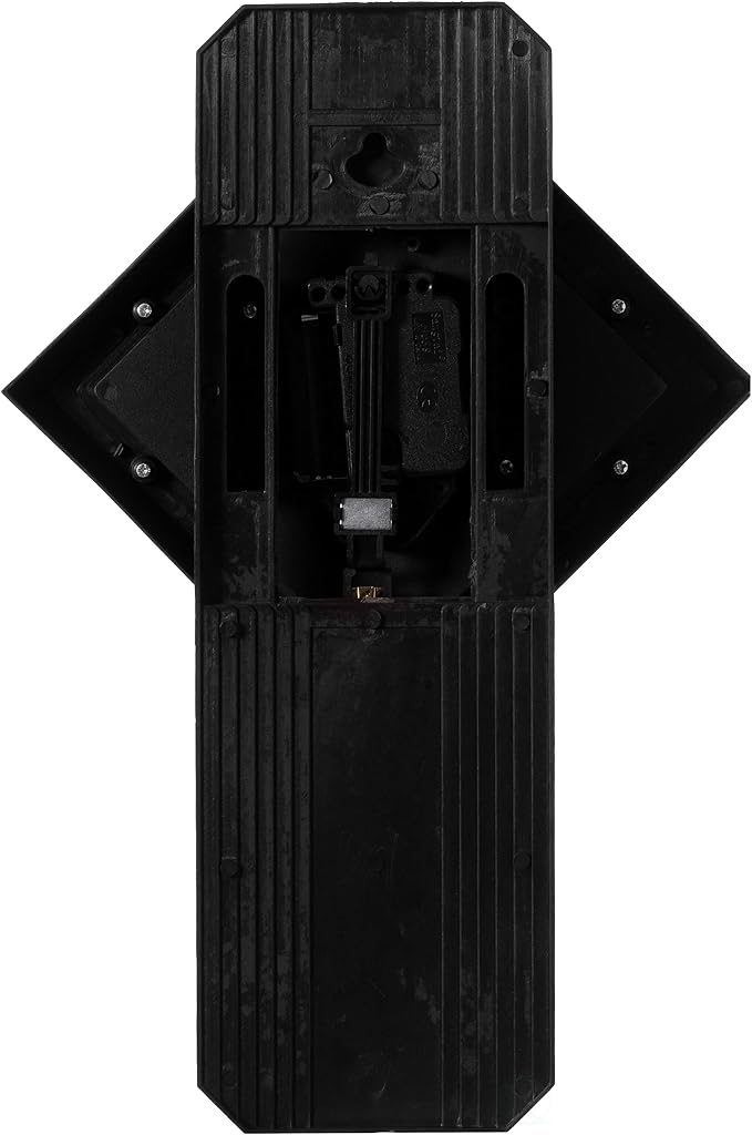 Clockswise Traditional Brown Square Wood- Looking Pendulum Plastic Wall Clock for Living Room, Kitchen, or Dining Room - Image 6