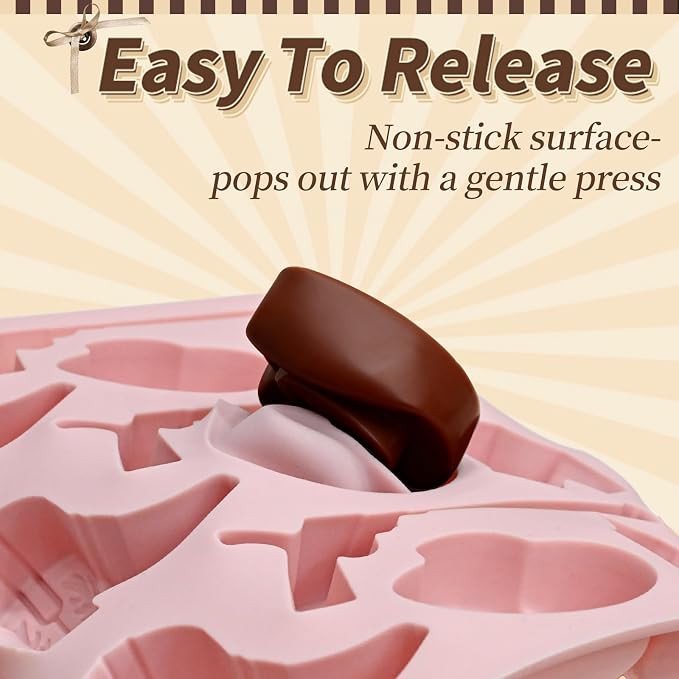Western Theme Silicone Molds, 2-Pack Cowboy Chocolate Mold 15-Cavitiy | Cowboy Candy Molds with Hat Boot Horse for Cake Decorations Ice Cubes Gummy Cookies Jelly Soaps Candles - Image 5