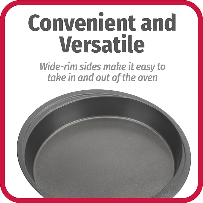 GoodCook 9-Inch Round Nonstick Cake Pan Set (2-Pack) – Heavy-Duty Carbon Steel Bakeware with Easy-Clean Non-Stick Coating – Oven & Dishwasher Safe Baking Pans for Layer Cakes, Cheesecakes, and More - Image 5