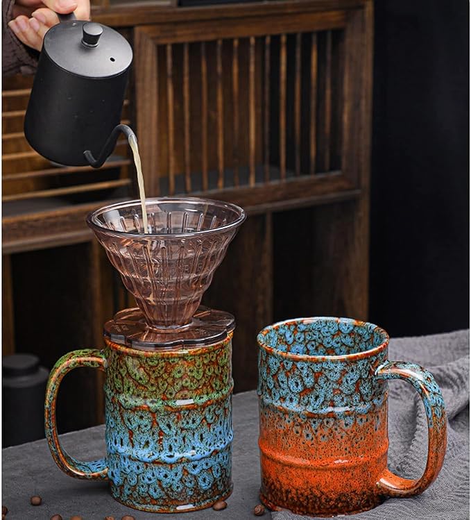 Coffee Mug,20 Oz Coffee Cups Ceramic Tea Cup Large Coffee Mug for Office and Home - Dishwasher and Microwave Safe Novelty Coffee Mug(2, Red and Green) - Image 6