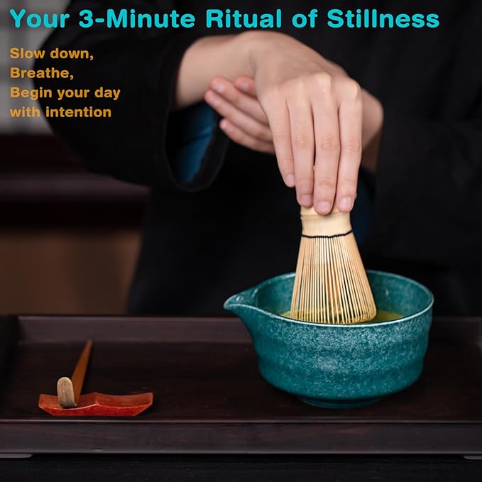 Premium Matcha Ceremony Set – Complete 9-Pcs Ritual Kit – Presented in Luxury Magnetic Gift Box, Perfect for Gifting or Self-Care (Parrot Green)