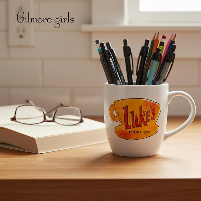 Silver Buffalo Gilmore Girls Luke's Diner Stars Hollow, Ceramic Mug, 18oz | Cafe Logo, Coffee, 0.53 Liters - Image 5
