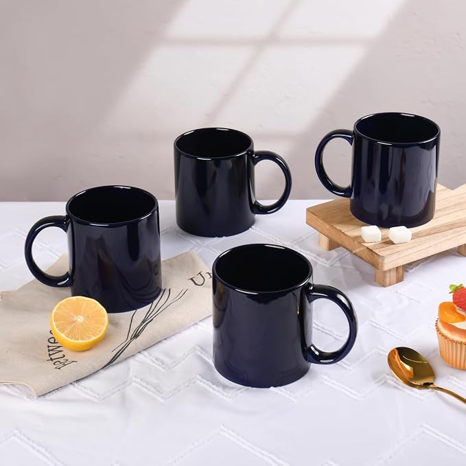 BYCNZB 22oz Super Large Ceramic Coffee Mugs Large Handles Set of 4 (Cobalto) - Image 5