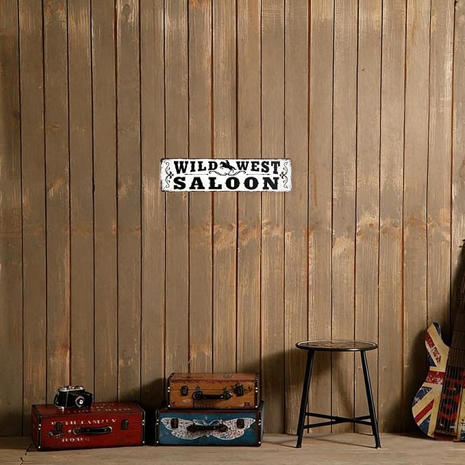 Saloon Sign Western Decor Retro Metal Sign Home Man Cave Garage Bar 4×16 Inches For Home Kitchen Cafe Club - Image 6