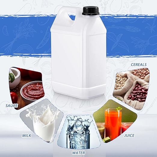 12 Pcs 1 Gallon Plastic Jug with Lids Square Empty Storage Containers HDPE Carboy Plastic Jar Containers for Water Beverage Oil Liquids (Translucent Color)