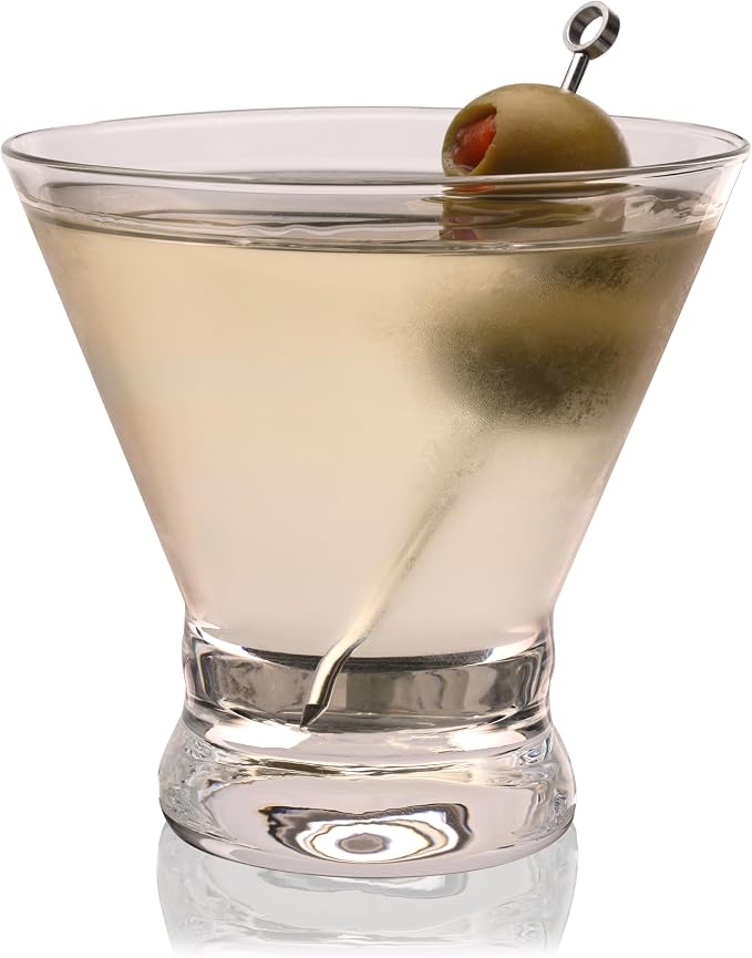 True Stemless Martini Glasses, Set of 4, 8 oz Modern Cocktail Glasses for Martinis, Manhattans, Cosmopolitans, Cocktail Glass Set, Dishwasher Safe, 8 oz, Set of 4 - Image 8