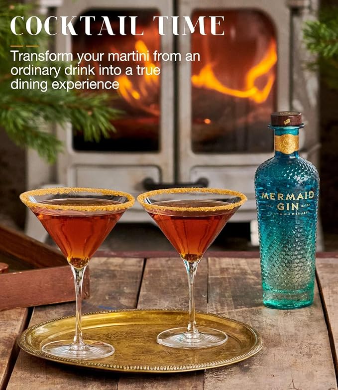 Martini Glasses Set of 4, 9oz Coupe Cocktail Glasses for Margarita | Glassware, Manhattan, Cosmopolitan, Espresso, Home Bar, Evening Parties, Birthdays, Housewarming Gift - Image 7