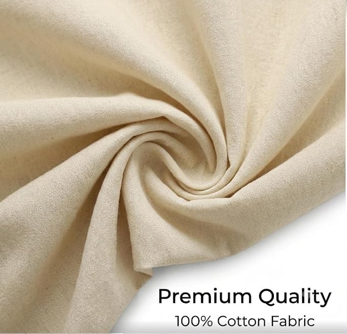 Urban Villa Cotton Grommet Curtains 52x84 (2 Panels) Ivory - Image 2