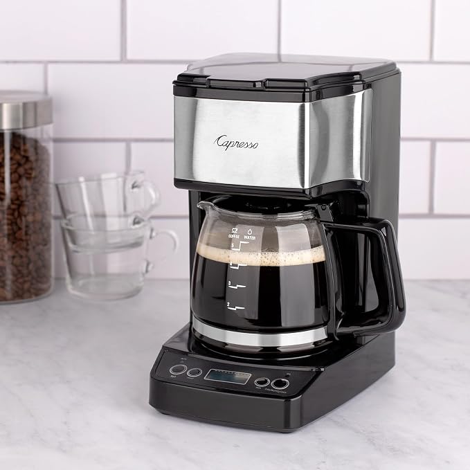 Capresso 5-Cup Mini Drip Coffee Maker, Black and Stainless Steel - Image 4
