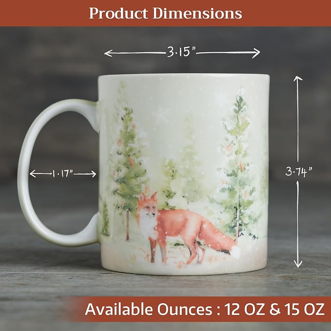 Maison d' Hermine Coffee Mug with Handles Tea Cups (12 Ounce, Pack of 1) | Fine Bone China Coffee Mugs for Hot Beverages Cappuccino Latte Home Restaurant Spring Summer -Winter Morning - Hoge Veluwe - Image 4