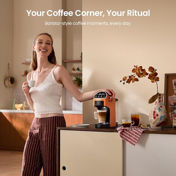 Magician2 Multi-Pod Coffee Maker & Espresso Machine for Home/Office & Dorms | Fits K Cup/Nespresso/Dolce Gusto/ESE Pods/Ground, Touchscreen & Pods Recognition, Adjustable Temp/Volume, Strong/Bold, 20 Bar - Image 9