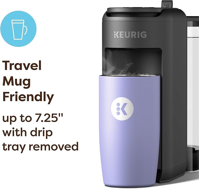 Keurig K-Mini Mate Plus Single-Serve K-Cup Pod Coffee Maker, Compact, 3 Cup Sizes, Brew Over Ice and Strong Button Features, 50 oz Removable Reservoir, Matte Black - Image 7