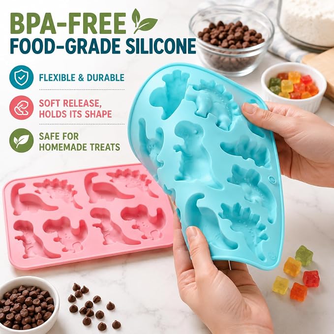 2 Pack 6 Cavity Tulip Flower Silicone Molds, Food Grade Flexible Reusable Molds Easy Release for Soap Bath Bomb Chocolate Candy Jelly Ice Cube, Microwave Freezer Dishwasher Safe - Image 5