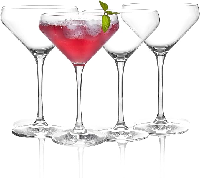 Crystal Martini Cocktail Glasses 11 Ounce Set of 4 With Premium Gift Box Premium Strong Lead-Free Clear - Image 2