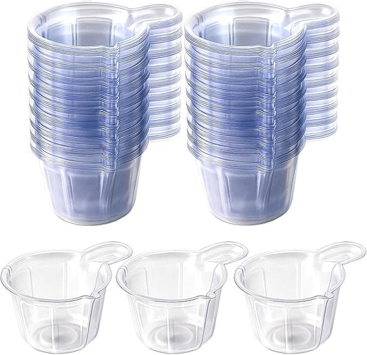 150 Pcs 40ml Disposable Plastic Measuring Cups, Clear Mixing Cups Multipurpose Dispensing Cup for Paint, Stain, Jewelry Making and DIY Crafts