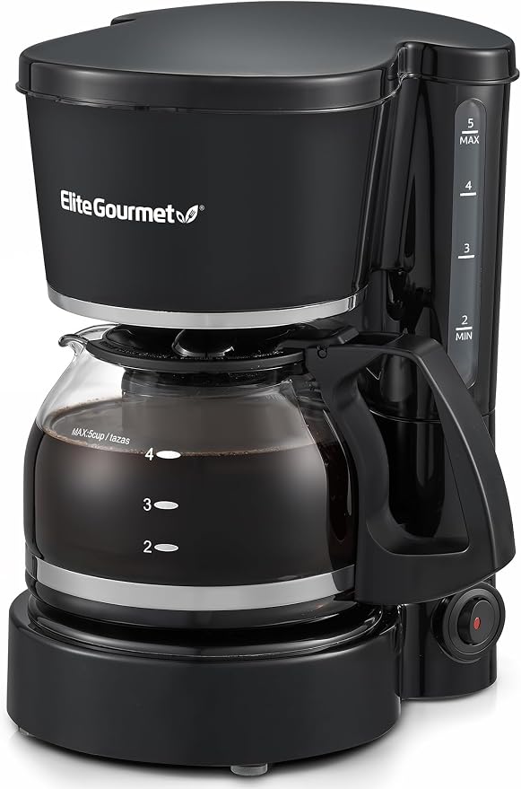 Elite Gourmet EHC-5055 Automatic 5-Cup Brew & Drip Coffee Maker with Pause N Serve Reusable Filter,On/Off Switch,Water Level Indicator,(Pack of 8) by EliteGourmet
