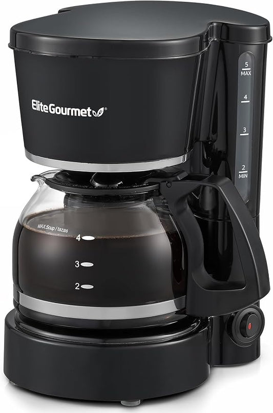 Elite Gourmet EHC-5055 Automatic 5-Cup Brew & Drip Coffee Maker with Pause N Serve Reusable Filter,On/Off Switch,Water Level Indicator,(Pack of 8) by EliteGourmet