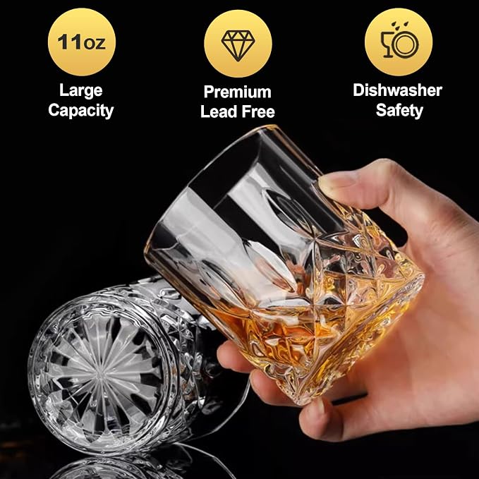 Whiskey Glasses - Premium Set of 24 Elegant and Clear Tumbler Glasses for Whisky, Scotch, and Bourbon - Barware Glassware - Image 3