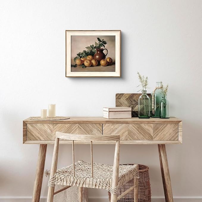 XOCUUI Farmhouse Canvas Vintage Aesthetic Room - Harvest Apples Still Life Oil Painting Artwork Abstract Decor Pictures Prints - Farmhouse Fruit for Bedroom Kitchen 8x10in - Unframed - Image 5