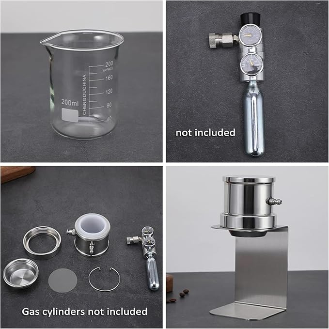 Pneumatic Coffee Machine, Portable Manual Air Pressure Coffee Maker, With Pressure Gauge,Working Pressure: 1-20 Bar (Alloy) - Image 7