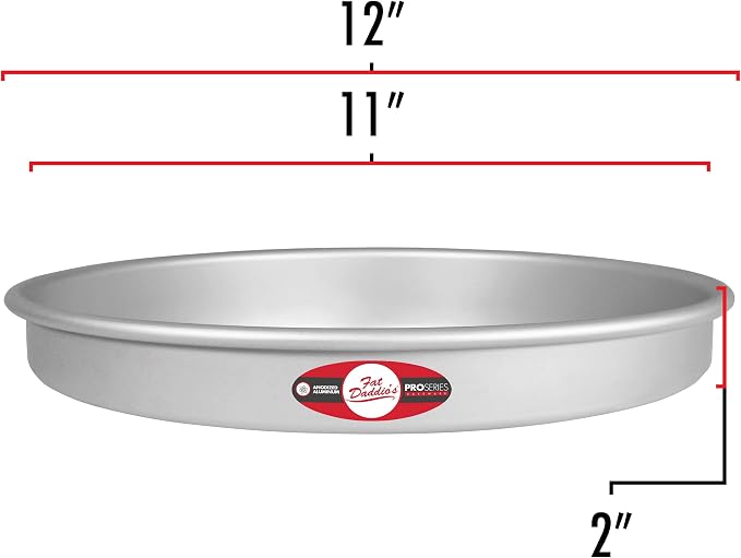 Fat Daddio's Round Cake Pan, 11 x 2 Inch, Silver - Image 3