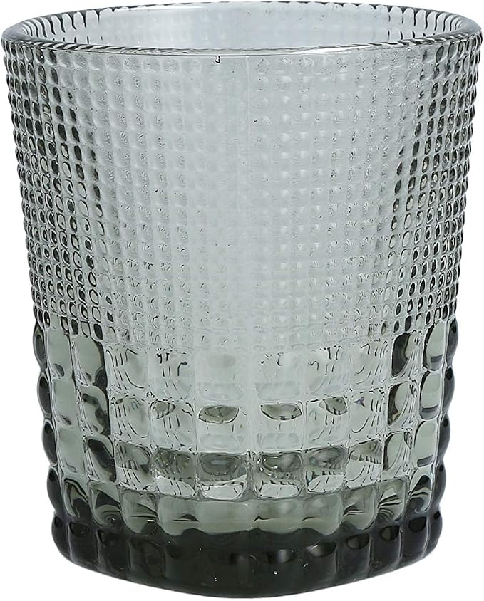 Fortessa Malcolm Double Old Fashioned Cocktail Glass 6 Pack, 11.5-Ounce, Smoke Gray by Unknown