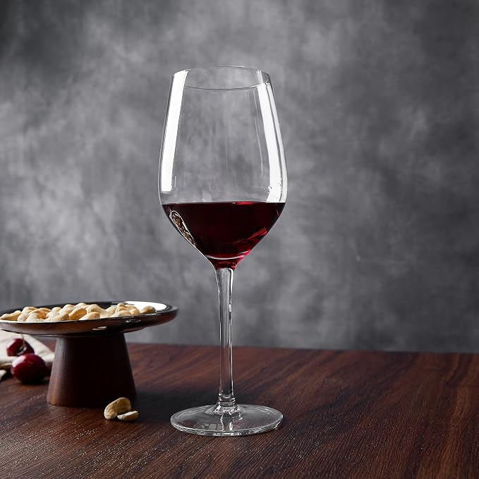 Royalrose Premium Delight 15 oz Wine Glasses Set of 4 (Red Wine Glasses) | Clear Long Stem, Elegant Red Wine Glasses, Classic Table Glassware for Weddings, Dinners & Home Entertaining - Image 5