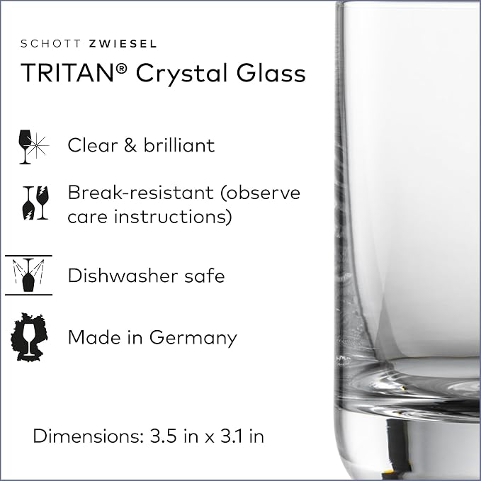 SCHOTT ZWIESEL Convention Whiskey Glass (Set of 6), Old Fashioned Tumbler for Whiskey, Dishwasher-Safe Machine-Made Tritan Crystal Glasses, Made in Germany (10 Ounce) - Image 2