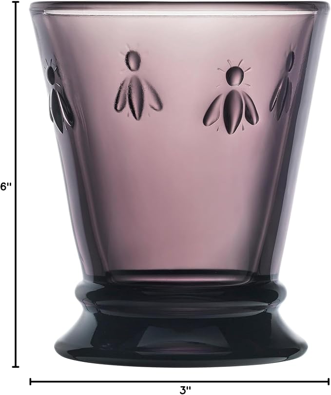 La Rochere Bee Aubergine Tumbler Set/6 - La Rochere Bee Glassware Sets - Image 5