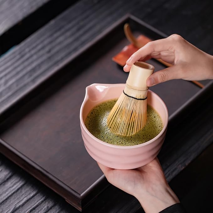 Premium Matcha Ceremony Set – Complete 9-Pcs Ritual Kit – Presented in Luxury Magnetic Gift Box, Perfect for Gifting or Self-Care (Sakura Pink)