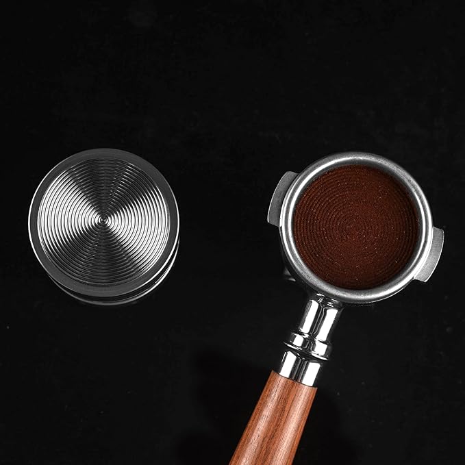 58mm Espresso Tamper | Adjustable Depth Fits All 58mm Espresso Portafilter | Breville/Rancilio/La Marzocco/etc. | Built-In-Spring SUS304 Coffee Tamper | Espresso Machine Accessories