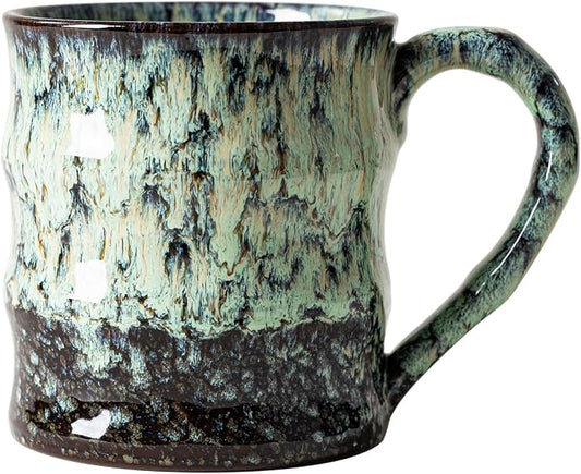 Unique Reactive Glaze Ceramic Coffee Mug - 15 oz Large Coffee Cup M-HY030-43-ZJXLv by XIYUANJI