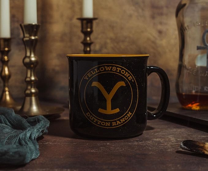 Silver Buffalo Yellowstone Dutton Ranch Ceramic Camper Mug | BPA-Free Coffee Cup For Espresso, Tea | Holds 20 Ounces - Image 4
