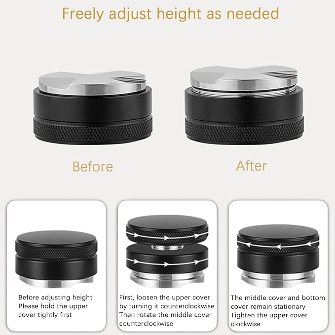 51mm Coffee Tamper Espresso Press, Coffee Leveler 51mm Household Coffee Distributor Coffee Tools for Women Men Birthday Gifts Idea