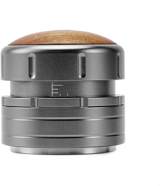 58mm Espresso Tamper | Adjustable Depth Fits All 58mm Espresso Portafilter | Breville/Rancilio/La Marzocco/etc. | Built-In-Spring SUS304 Coffee Tamper | Espresso Machine Accessories