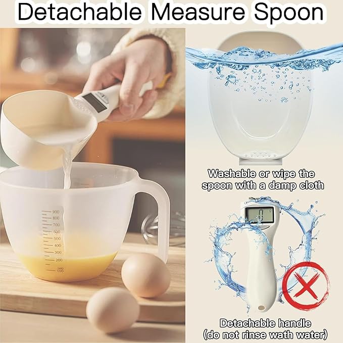2025 New Digital Measuring Spoon, Digital Food Measuring Scoop Scale - Electronic Kitchen Measuring Spoon Scale for Cooking Baking