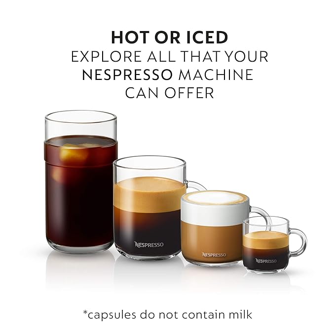 Nespresso Capsules Vertuo, Intenso, Dark Roast Coffee, 30-Count Coffee Pods, Brews 7.8oz.