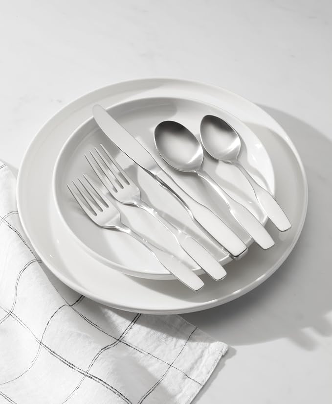 Oneida Paul Revere Dinner Spoons Silverware Set for 4, Flatware | 18/10 stainless steel, satin finish | 6.8 inch length | great for soup or everyday dining, cutlery set, utensil set - Image 3