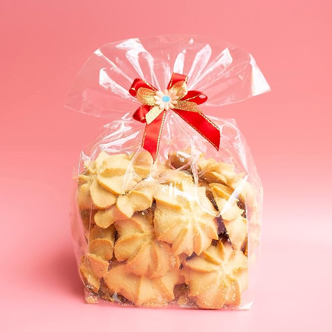 Morepack Gusseted Flat Bottom Cellophane Bags 4x4x10 In 50Pcs | with Paper Insert - Image 6