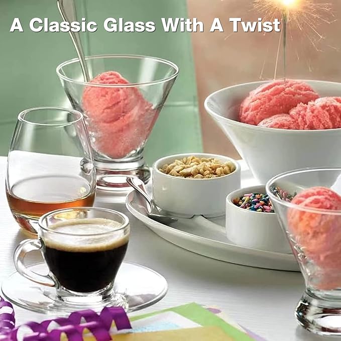 Mfacoy Martini Glasses Set of 9(Buy 8, get 1 Free), Crystal Cocktail Glasses 8 Ounces, Hand Blown Stemless Martini Glasses for Bar, Martini, Cosmopolitan, Manhattan, Gimlet, Pisco Sour Brandy - Image 6