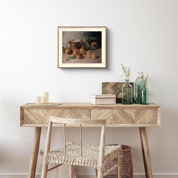 Unframed Wall Art, Vintage Kitchen Wall Art Prints Apple Still Life Farmhouse Decor Wall Art, Rustic Watercolor Oil Painting Kitchen Sign Canvas Art Prints for Dining Room, Bedroom, Living Room, Gallery, Vintage Pictures Wall Decor(8"x10") - Image 5