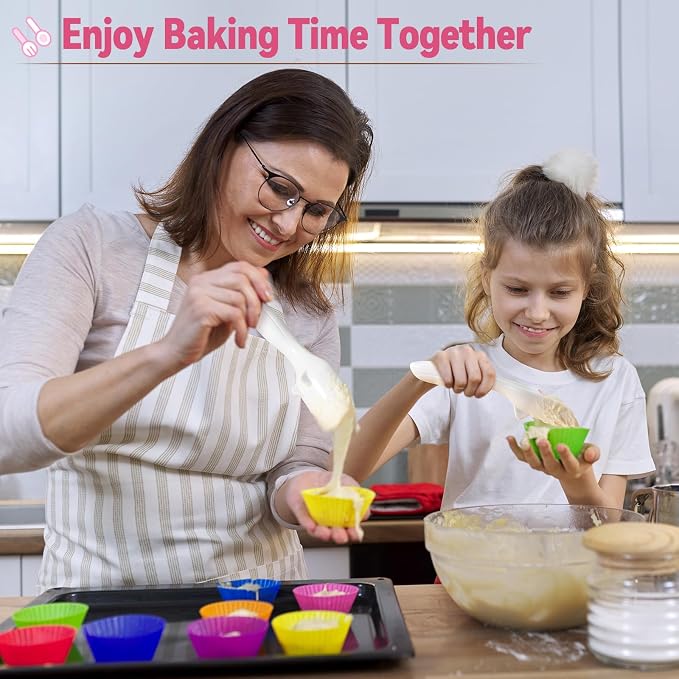 2PCS Cupcake Batter Scoop, One Click Sliding Button Cake Cream Spatulas for Elegant Baking, Pastry & Cake Decorating, ABS and TPE Material - Image 4