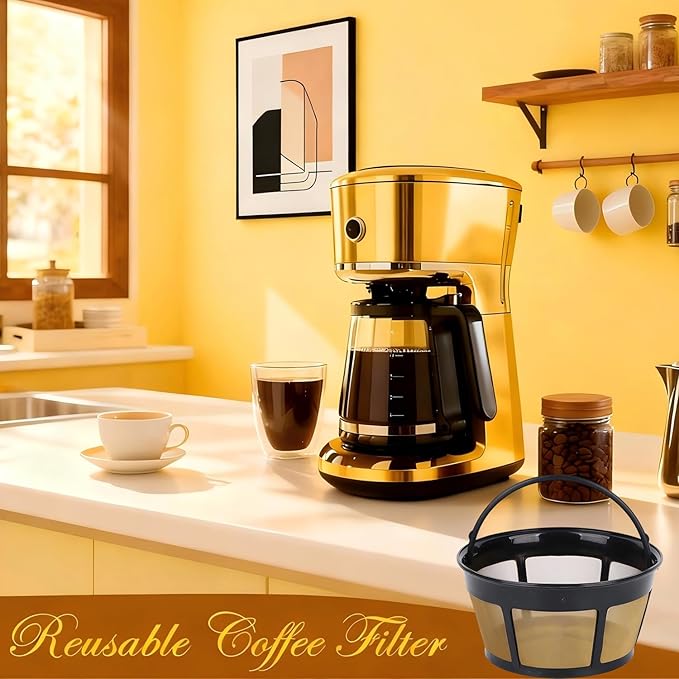 Reusable Coffee Filter, fits Mr. Coffee 10-12 Cup Coffee Maker Coffee Filters for Mr Coffee Filter Basket (1 PCS)