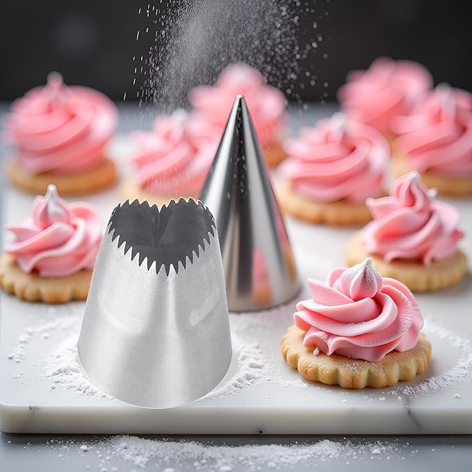 Silver Stainless Steel Heart-shaped Cake Icing Piping Decorator, Dessert Mold Shaping Piping Tips, Nozzles Mold, Piping Flowers Icing Pastry Frosting Nozzles, Icing and Piping Tips, Decorating Tools
