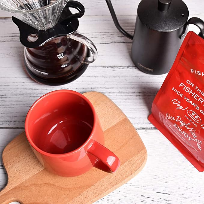 Bosmarlin Glossy Ceramic Coffee Mug, Tea Cup for Office and Home, 18 oz, Suitable for Dishwasher and Microwave(Red, 1) - Image 4