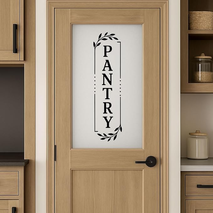Black Pantry Door Vinyl Decal, Pantry Decal, Pantry Sticker, Vinyl for Glass, Pantry Door Farmhouse Kitchen Decor Sticker, 18 * 5 Inch - Image 7