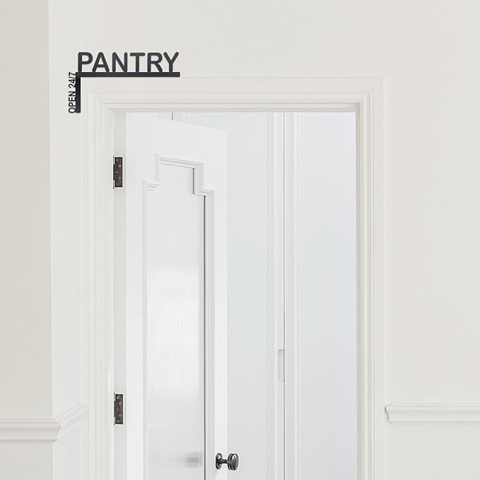 "Elegant Pantry Signs for Door Corner and Topper Decor - Versatile, Durable, and Waterproof 9.6""x5.3"" Decorative Plaque（left） " - Image 4