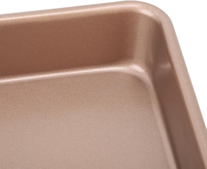 Zerodis Baking Cookie Sheets Baking Trays Rectangular Sheet with Even Heat Distribution for Cakes Pastries Carbon Steel Pan Non Stick Oven Tray Carbon Steel (Medium Rectangular) - Image 7
